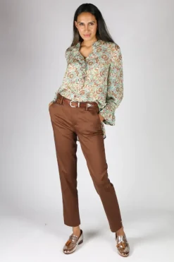 Mos Mosh Remi Chino Pants In Chocolate