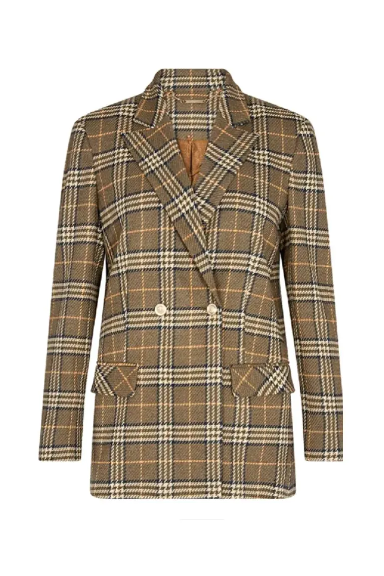 Mos Mosh Wanda Soft Twill Blazer In Check