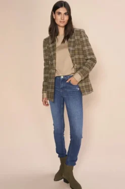 Mos Mosh Wanda Soft Twill Blazer In Check