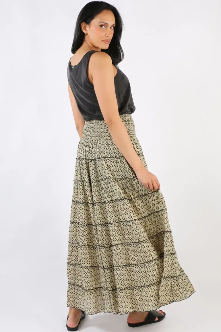 Namaskar Tiered Skirt In Print