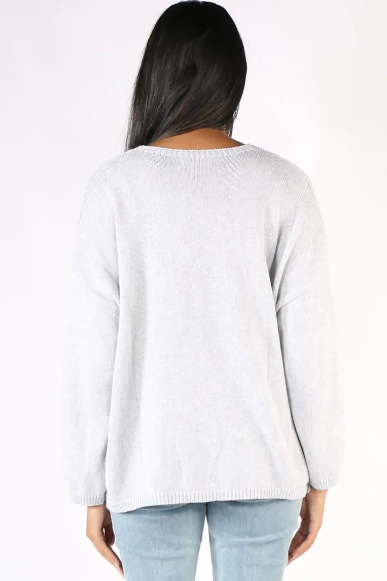 Naturals Button Up Cardigan In Grey