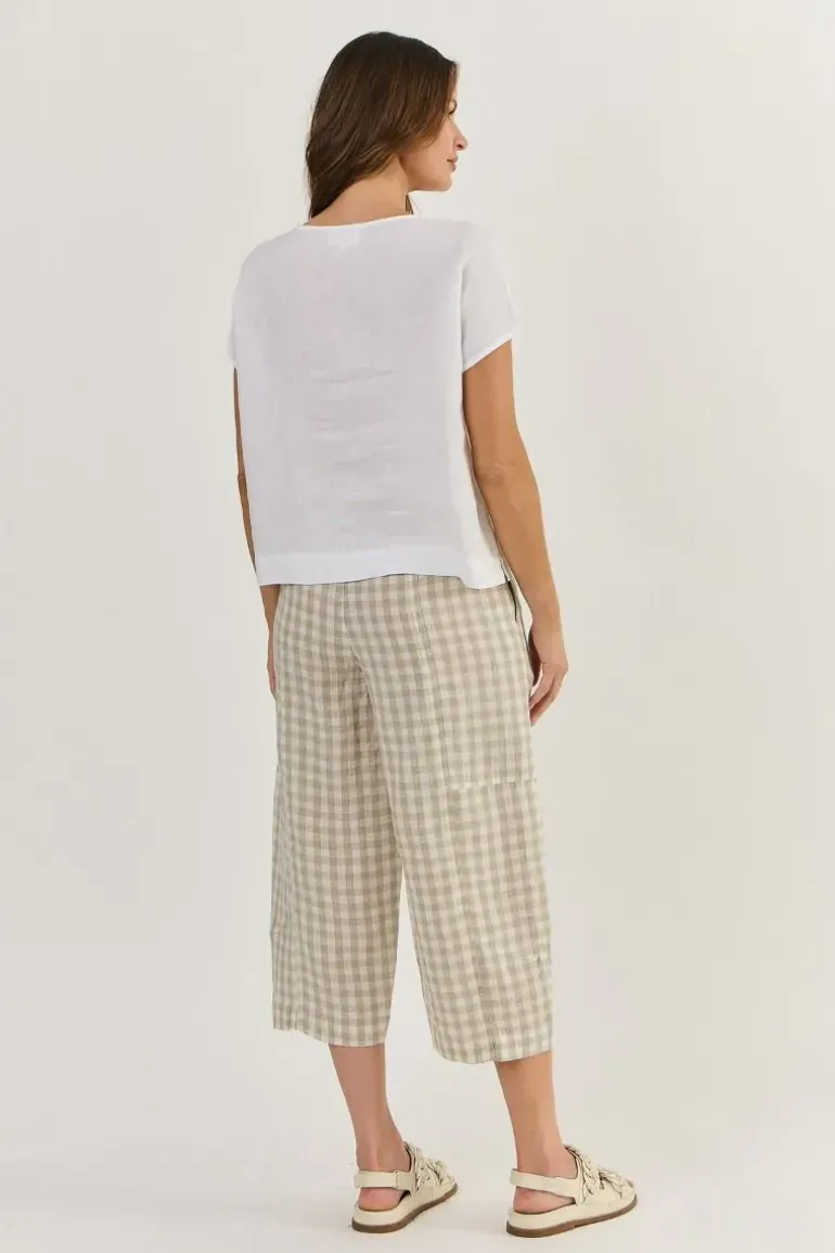 Naturals Cap Sleeve Top In White