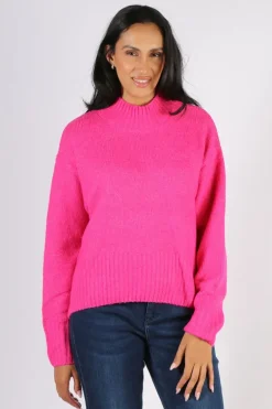 Naturals Cotton Oversize Jumper In Rhubarb