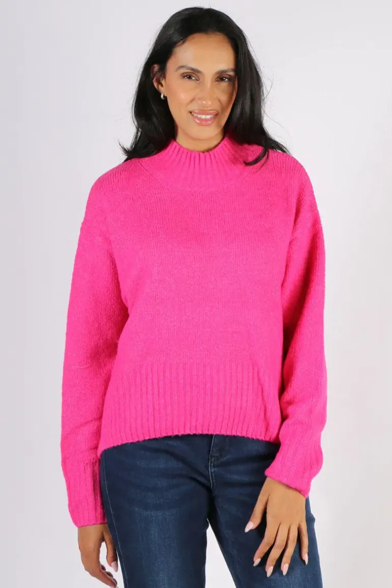 Naturals Cotton Oversize Jumper In Rhubarb