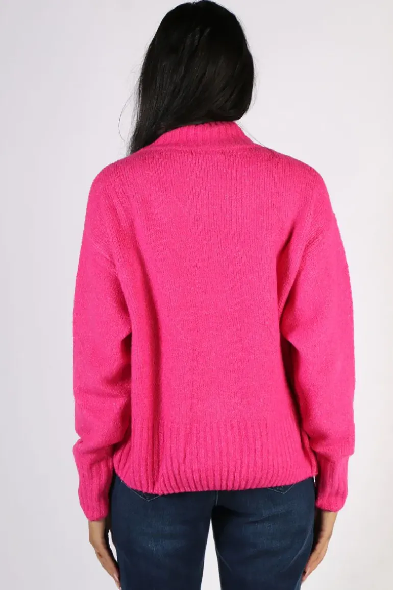 Naturals Cotton Oversize Jumper In Rhubarb
