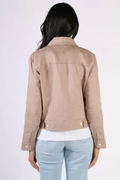 Naturals Frayed Jacket In Tan