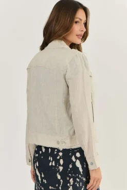 Naturals Frayed Jacket In Sand