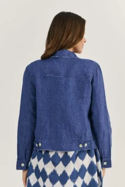 Naturals Frayed Jacket In Blue