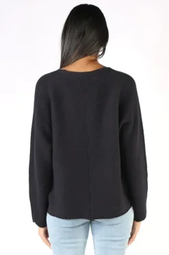 Naturals V Neck Jumper In Ink