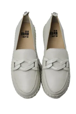 Neo By Nu Ziza Flat Chain Loafer In Natural