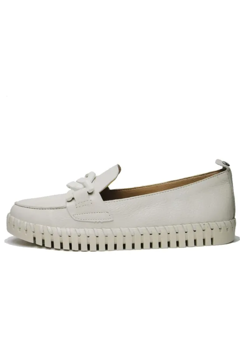 Neo By Nu Ziza Flat Chain Loafer In Natural