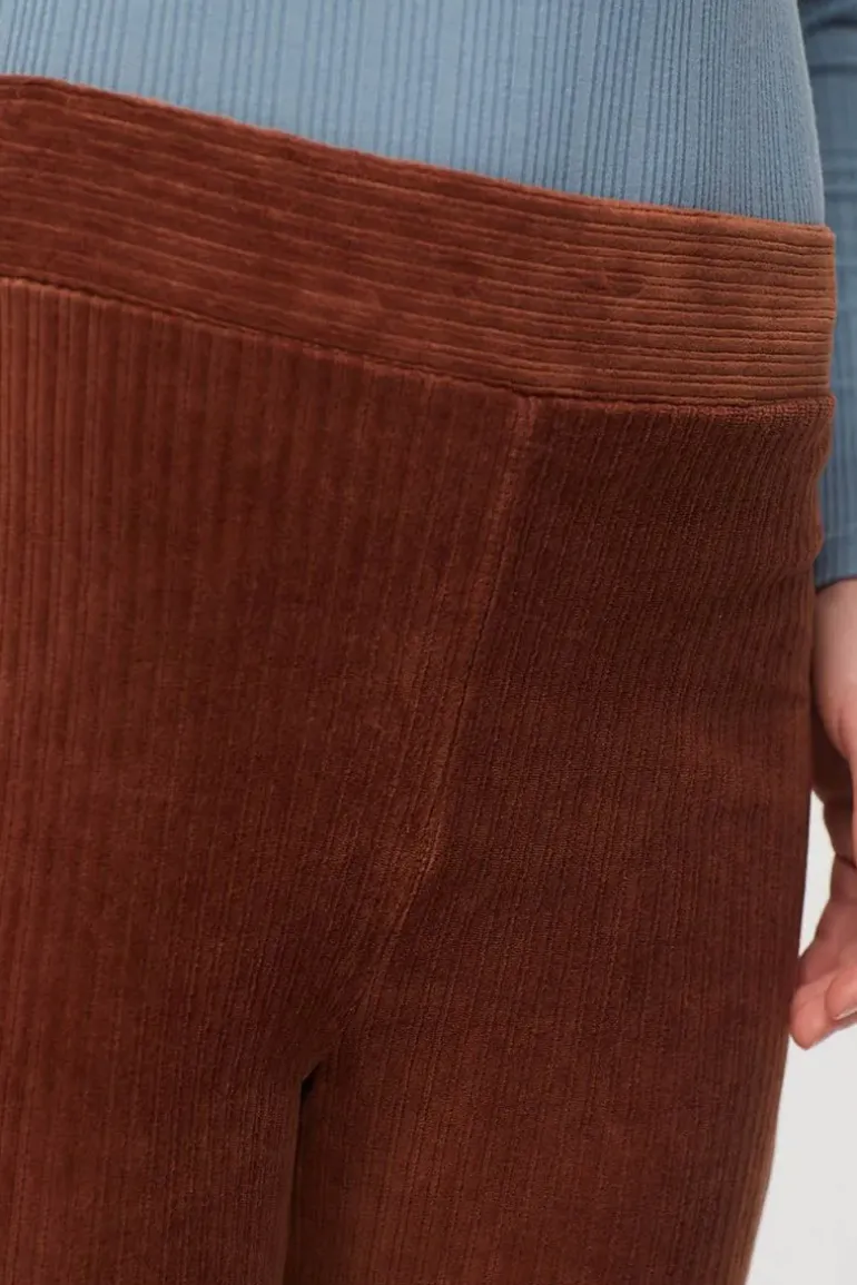 Nice Things Corduroy Stretch Pant In Brown