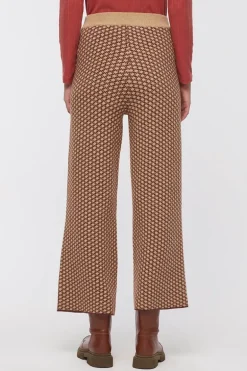 Nice Things Double Knit Jacquard Trousers In Check