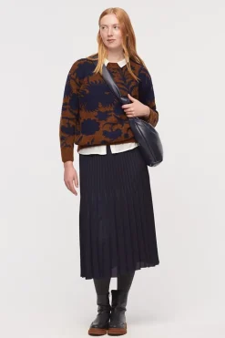 Nice Things Pleat Skirt In Navy
