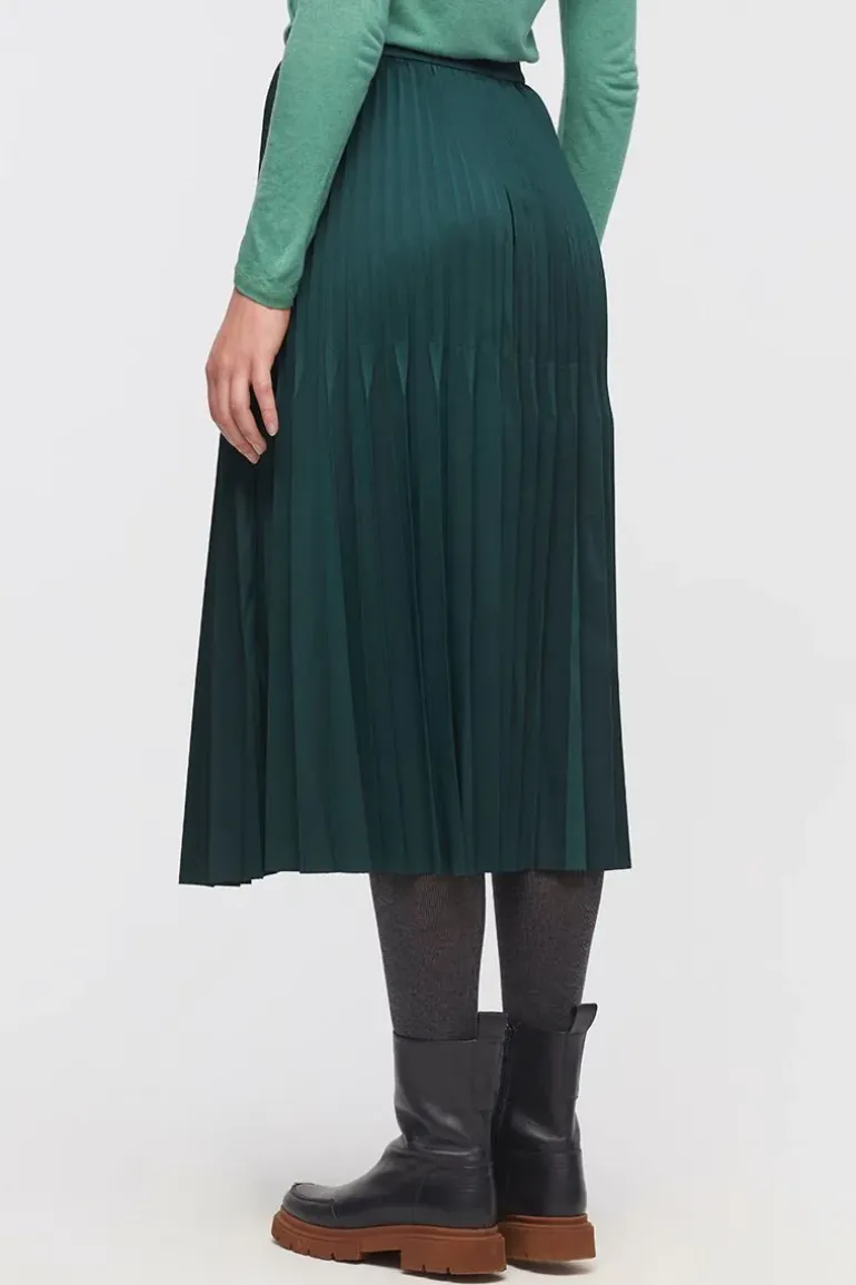 Nice Things Pleat Skirt In Green
