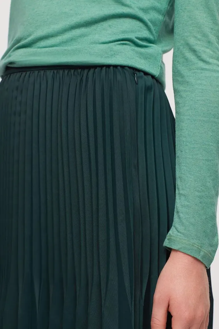 Nice Things Pleat Skirt In Green
