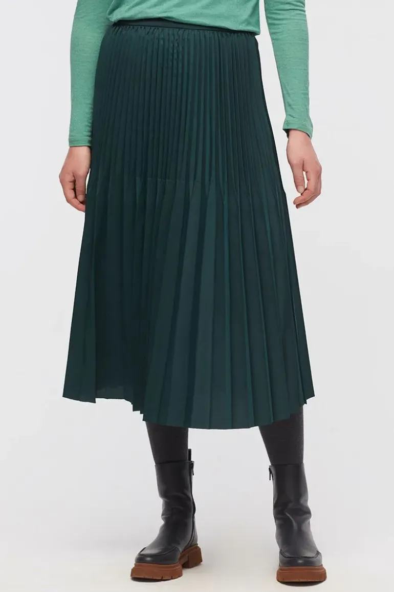 Nice Things Pleat Skirt In Green
