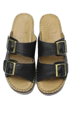 Oasis Wedge Sandal By Sala In Black