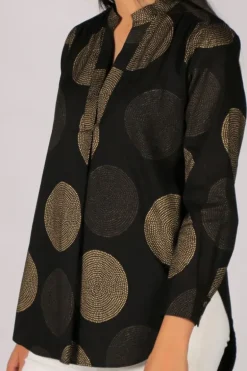 Olive Jap Poppy Shirt In Black By Bagruu