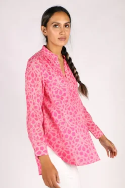 Olive Shirt In Geranium Pearl By Bagruu