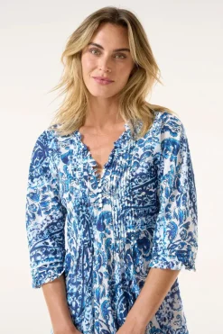 One Season Hydra Long Poppy Dress In Navy