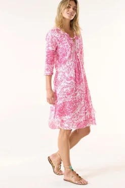 One Season Middy Poppy Dress In Hydra Pink