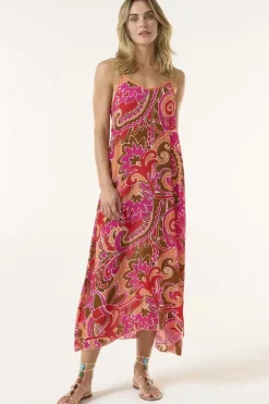 One Season St Georges Antoinette Slip Dress In Coral