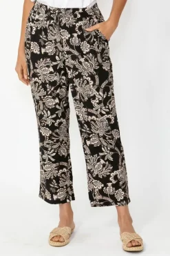 Paisley Print Pant By Jump In Black
