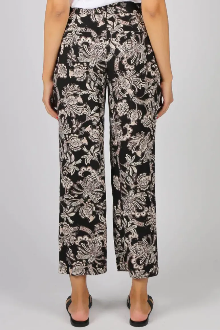 Paisley Print Pant By Jump In Black