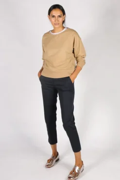 Pako Litto Cotton Zipper Jumper In Camel