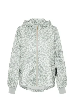 Paqme Crop Raincoat In Leopard