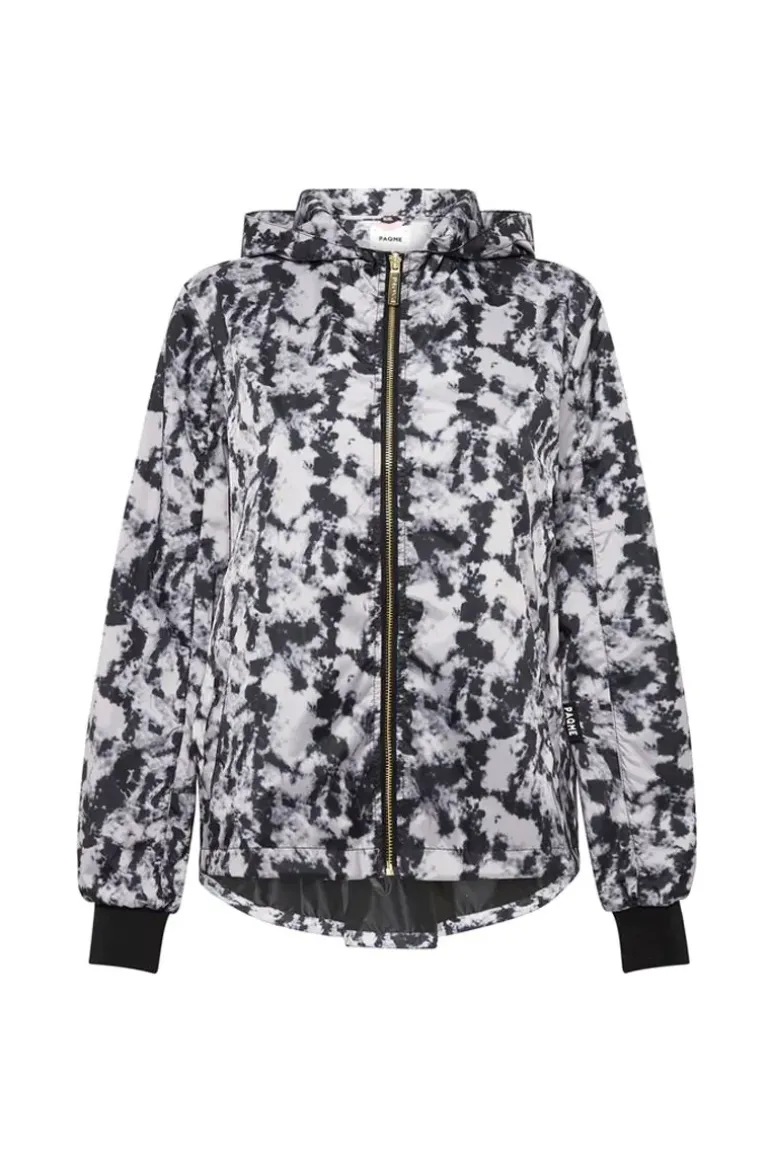 Paqme Crop Raincoat In Tie Dye