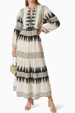 Pearl & Caviar Zakar Maxi Dress In Black