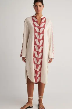 Pearl And Caviar Knossos Dress In Red