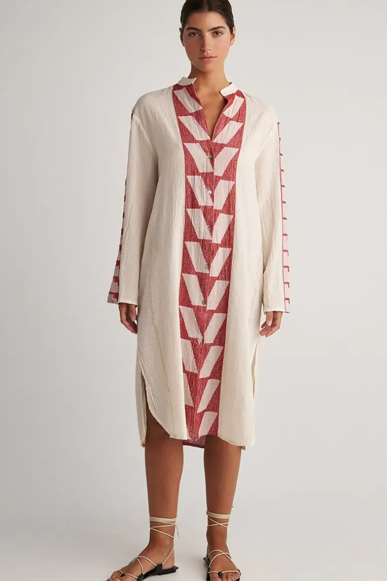 Pearl And Caviar Knossos Dress In Red