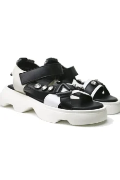 Pearl Velcro Sandal By Wave In Black