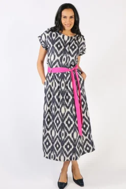 Ping Pong Ikat Skirt In Navy