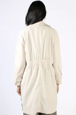 Ping Pong Trench Coat Jacket In Flax