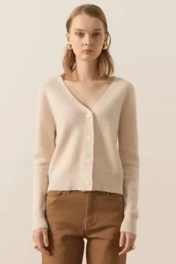 POL Willow Cardigan In Shell