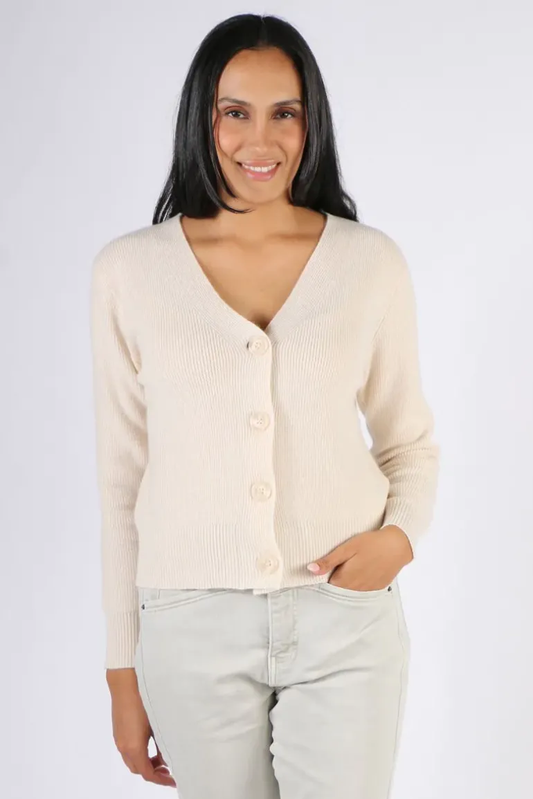 POL Willow Cardigan In Shell