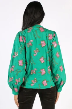 POM Beaded Highlight Shirt In Green