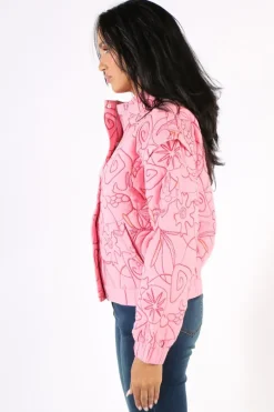 POM Embroidered Padded Jacket