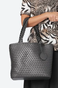 Reversible Woven Tote Bag By Ilse Jacobsen In Black