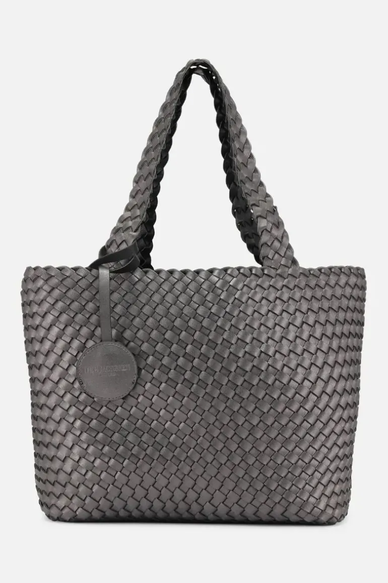 Reversible Woven Tote Bag By Ilse Jacobsen In Black