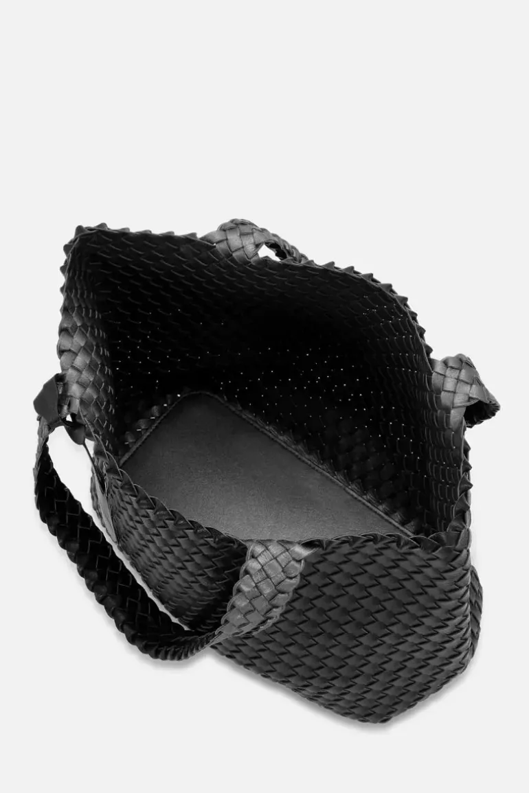 Reversible Woven Tote Bag By Ilse Jacobsen In Black