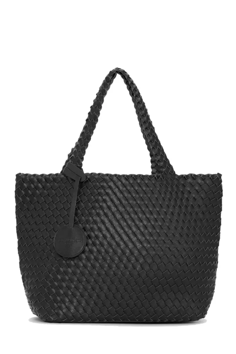 Reversible Woven Tote Bag By Ilse Jacobsen In Black