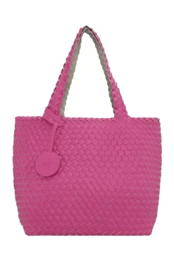 Reversible Woven Tote Bag By Ilse Jacobsen In Pink