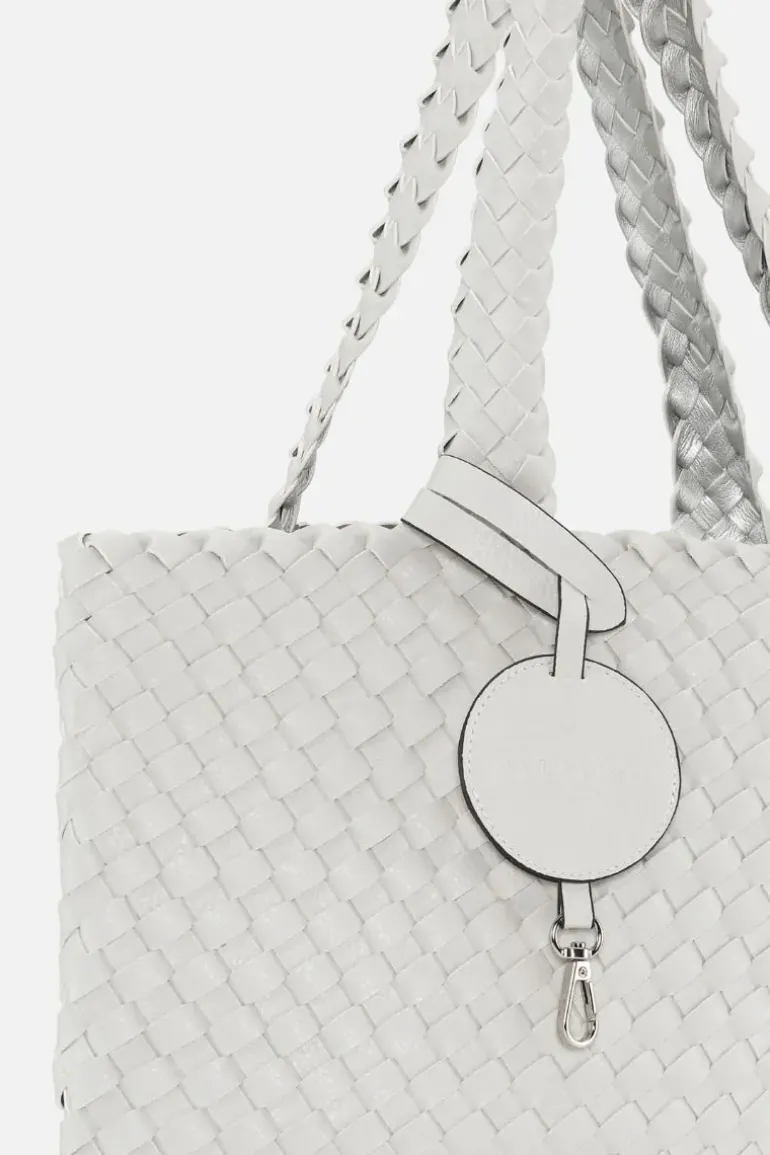 Reversible Woven Tote Bag By Ilse Jacobsen In Silver