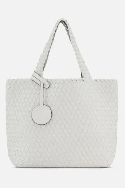 Reversible Woven Tote Bag By Ilse Jacobsen In Silver