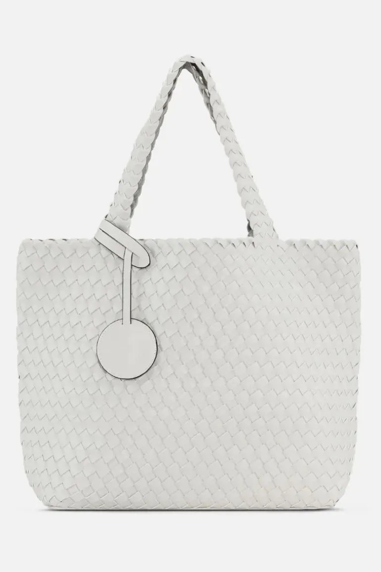 Reversible Woven Tote Bag By Ilse Jacobsen In Silver